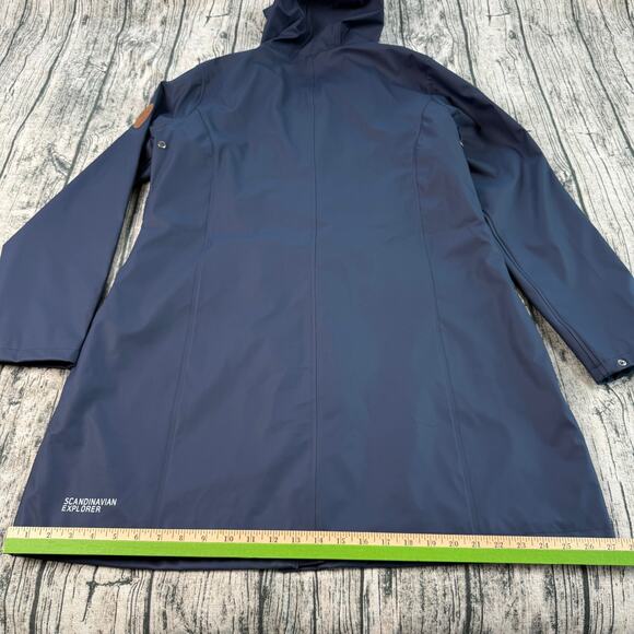 Women's Scandinavian Explorer Raincoat - Navy 2XL - Picture 10 of 13